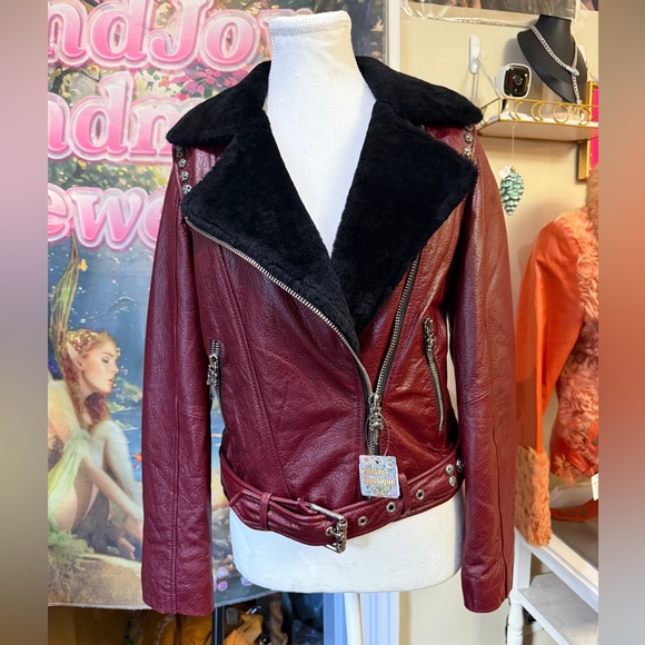 Jackets & Blazers - Burgundy Leather Jacket
